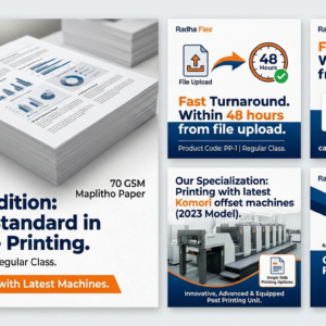 High-Quality Letter Size Printing (70 GSM Maplitho)