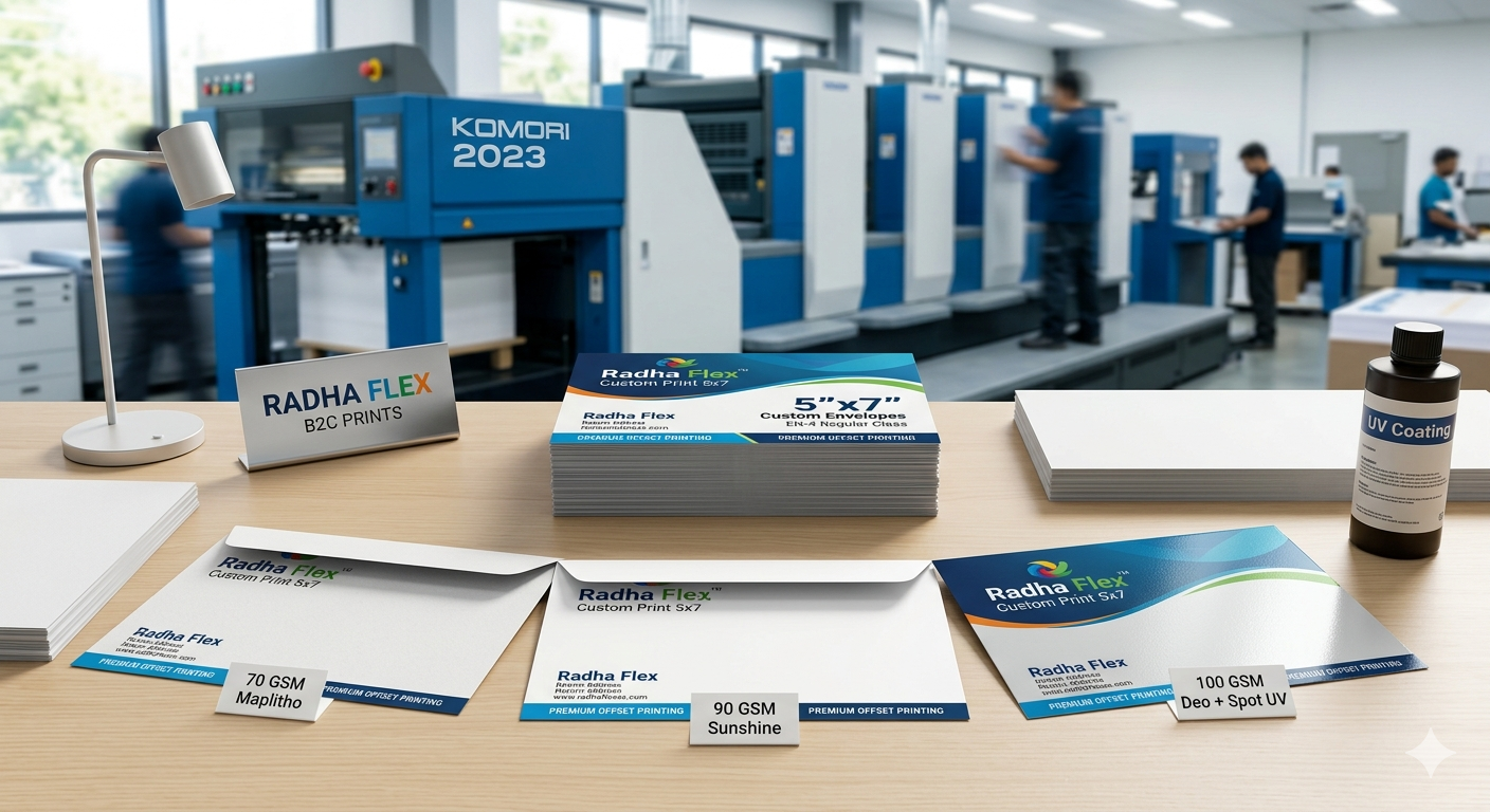 Custom Premium Envelopes (5" x 7") – High-Quality Offset Printing - Image 2