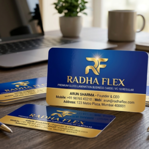 Premium Gloss Lamination Business Cards - VC-18 Regular | Radha Flex