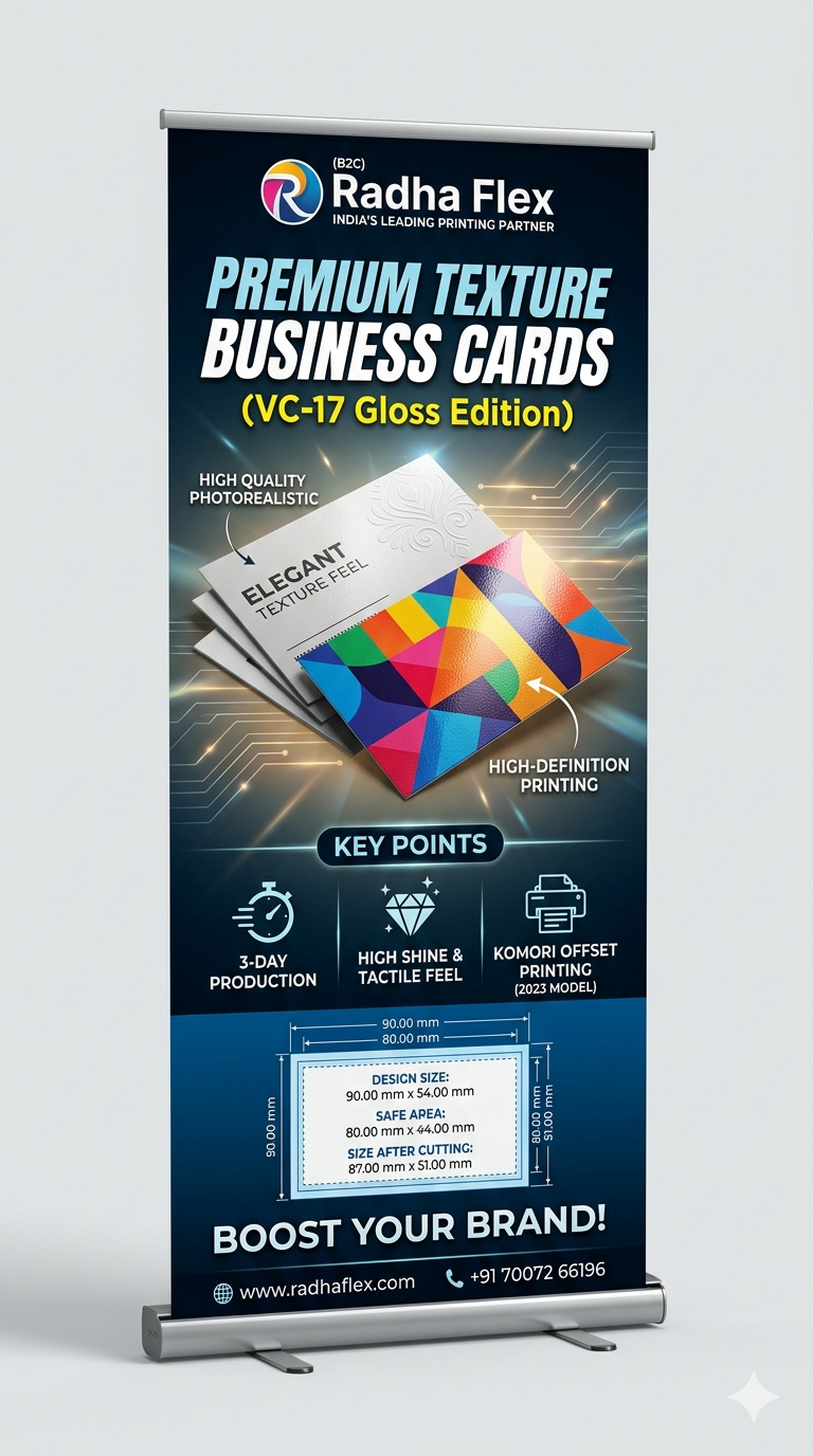 Premium Texture Business Cards - VC-17 Gloss Edition/radha flex