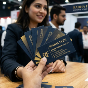 Elevate Your Brand with Premium Texture: Radha Flex Visiting Cards