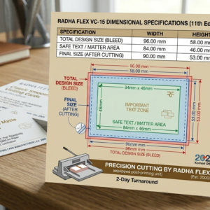 Premium Embossed Spot UV Visiting Cards (VC-14) – 11th Edition