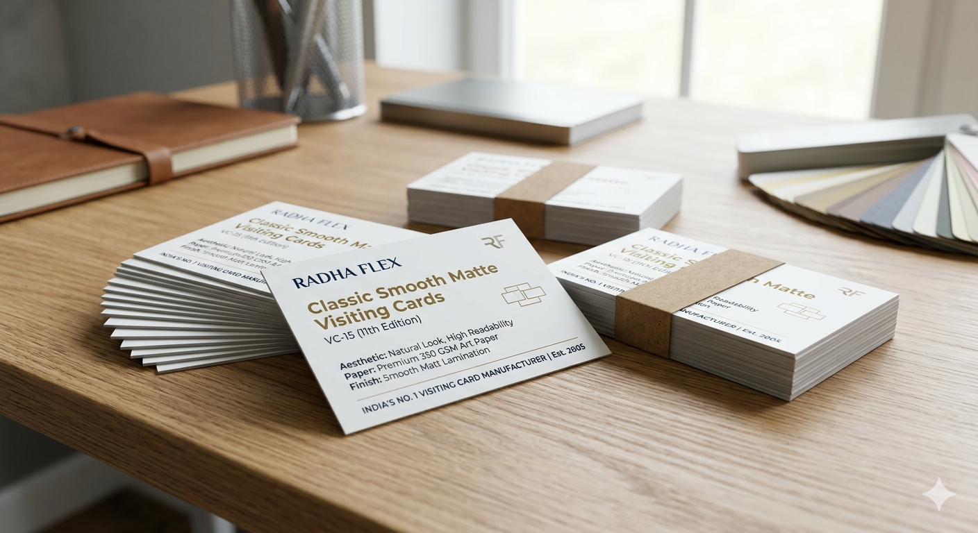 Classic Smooth Matte Visiting Cards (VC-15) – 11th Edition